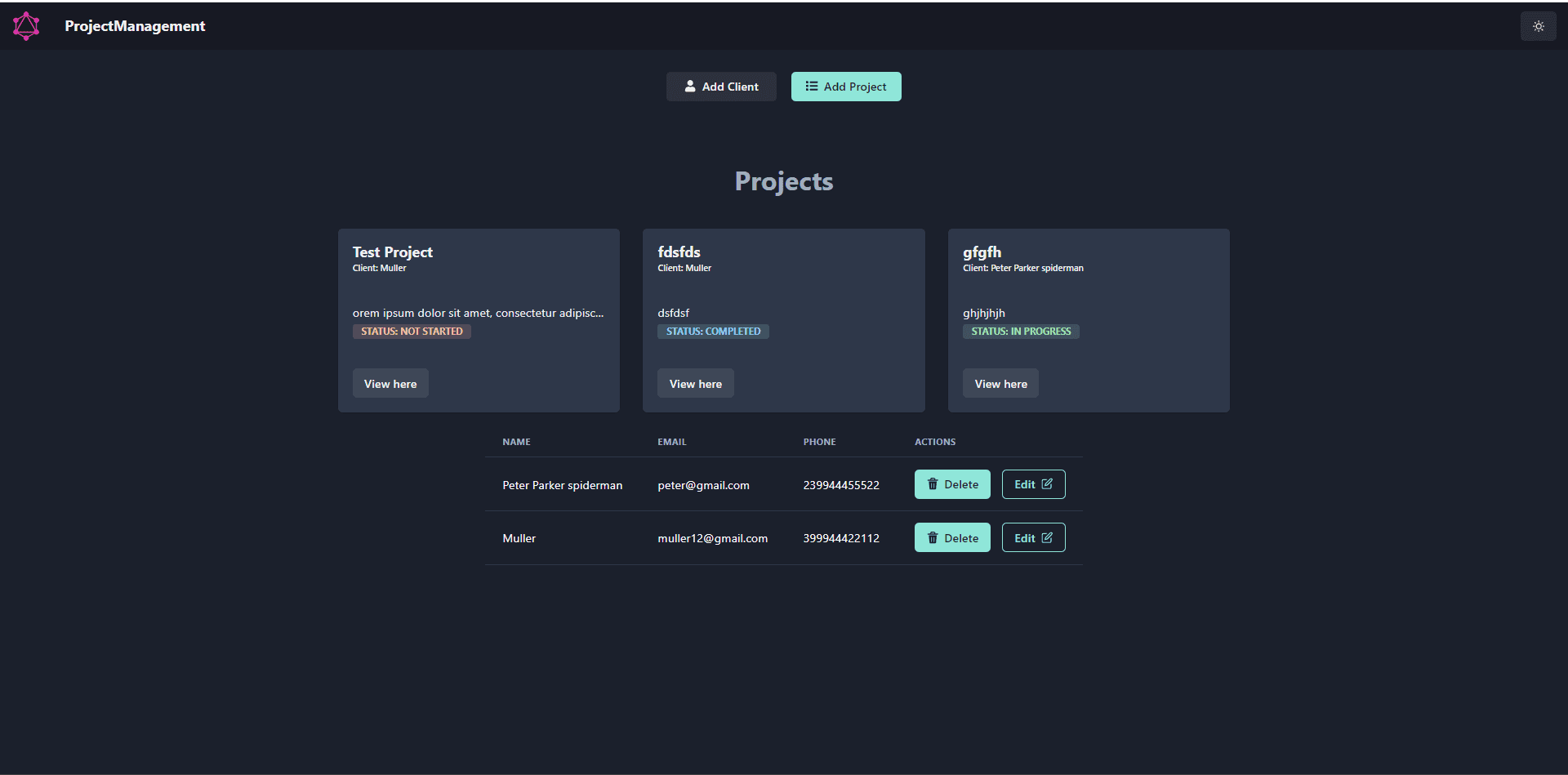 Project Management App
