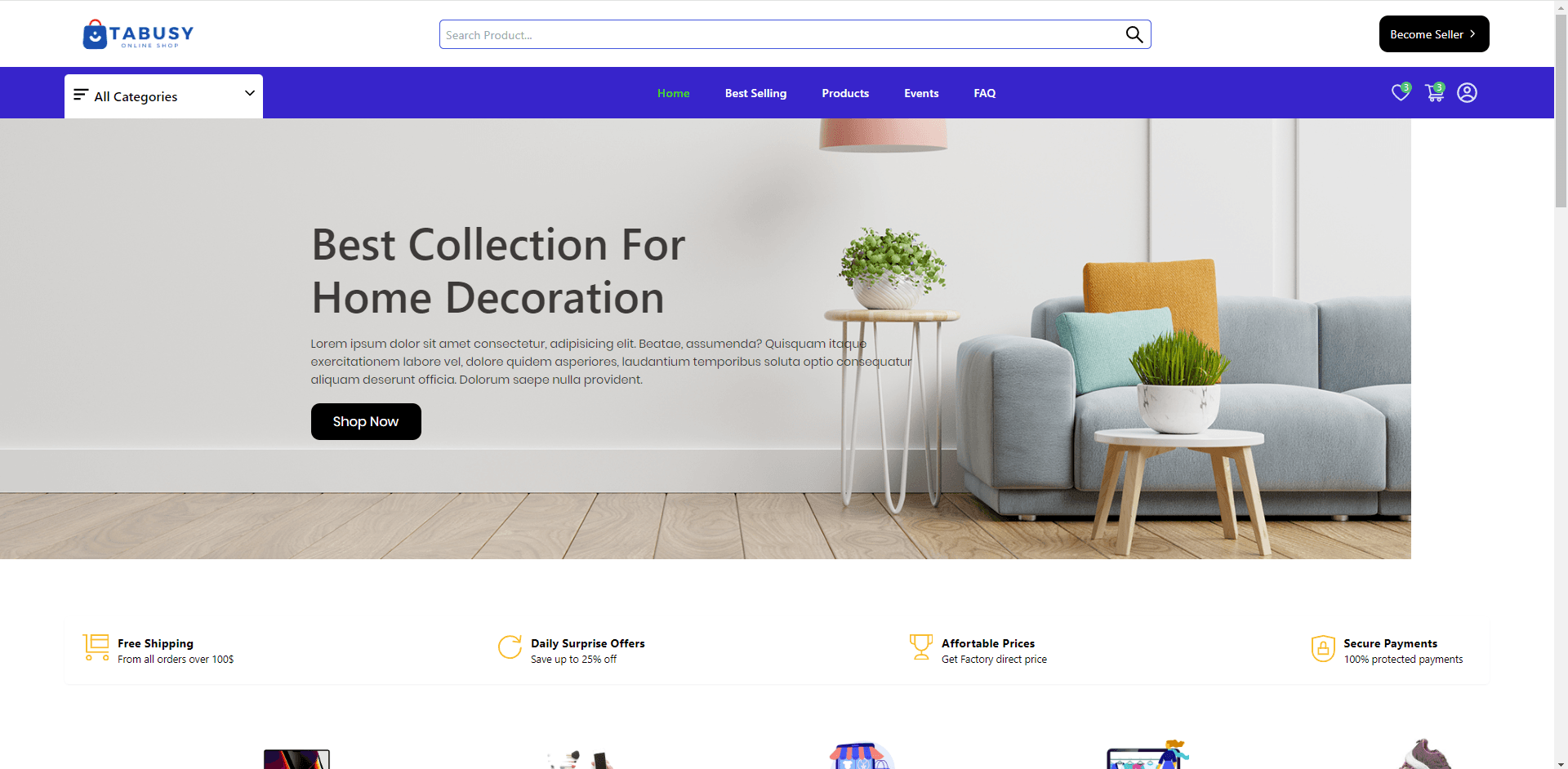 Tabusy e-Commerce App